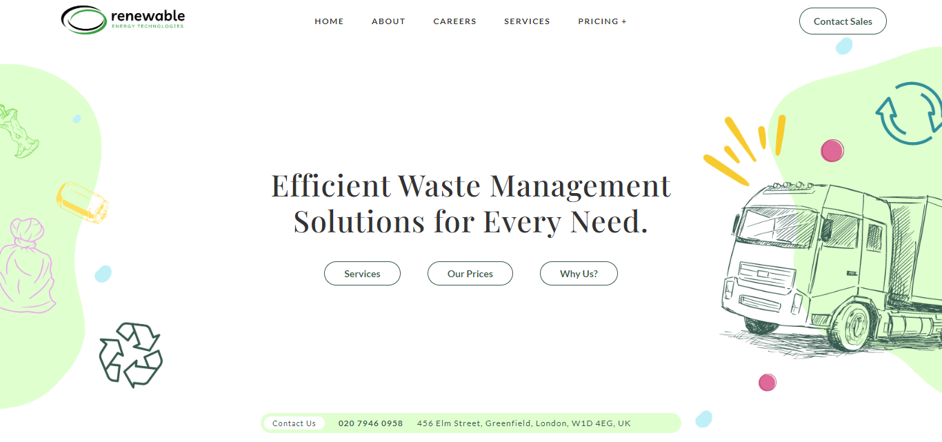 Small business service website design